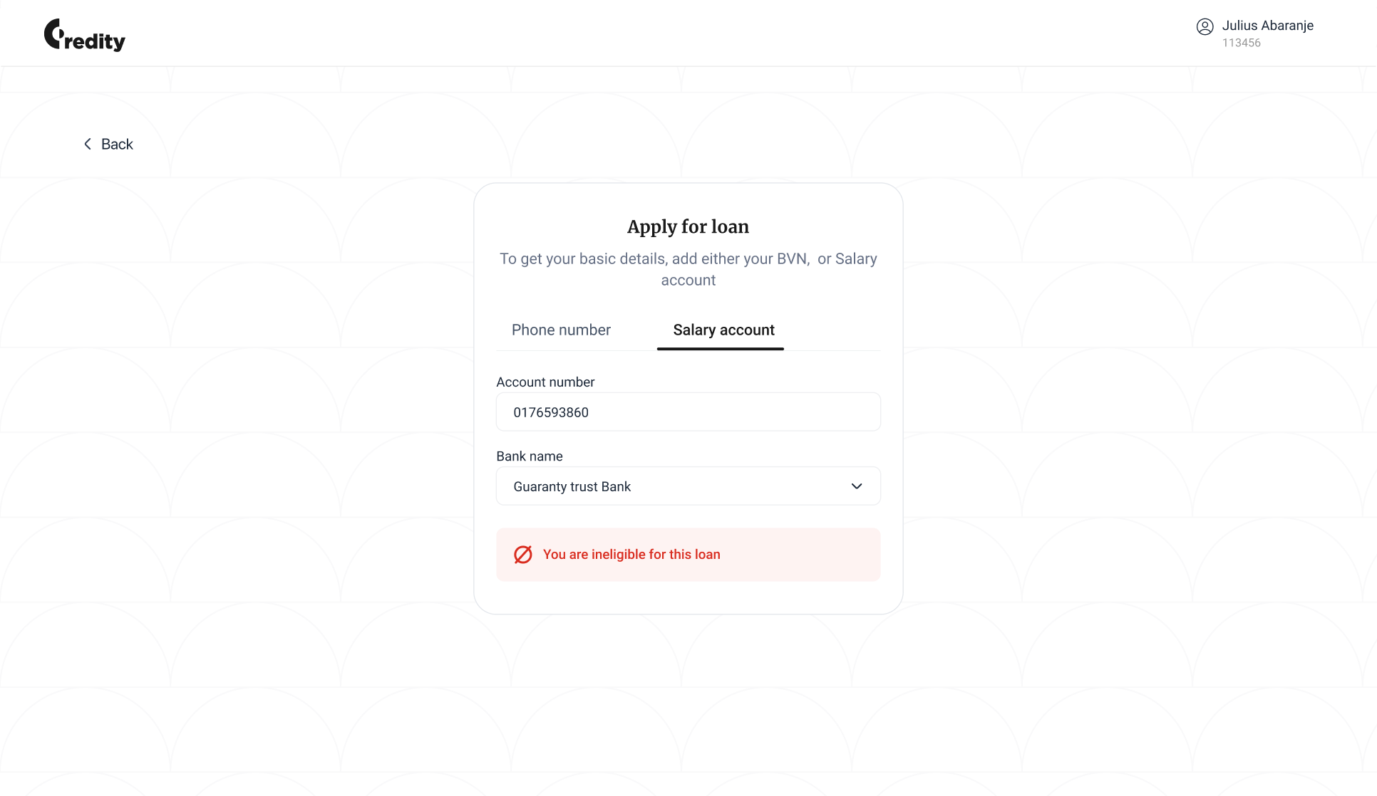 Creditty - apply for loan