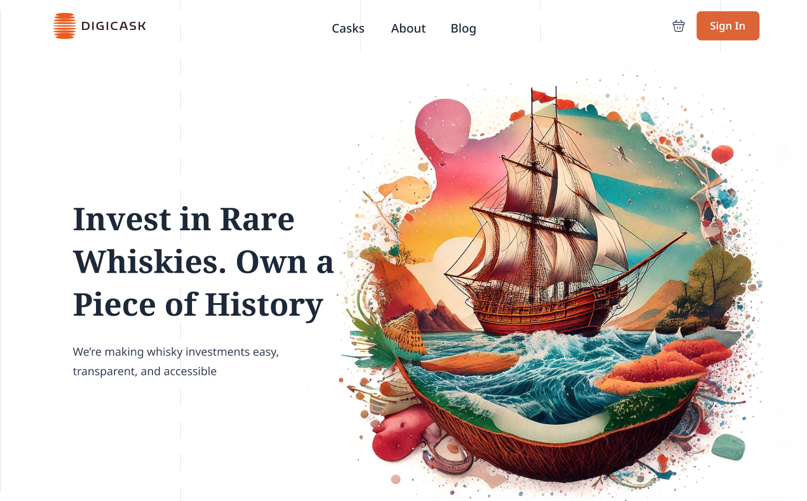 Digicask landing page