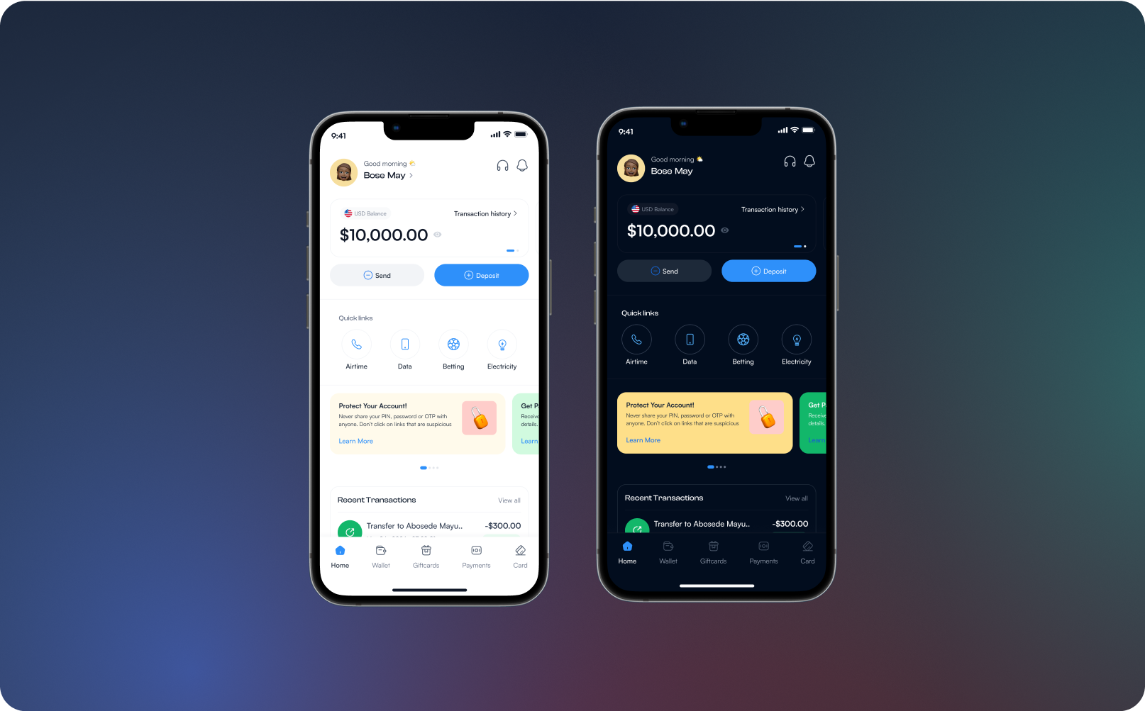 Payard mobile UI design
