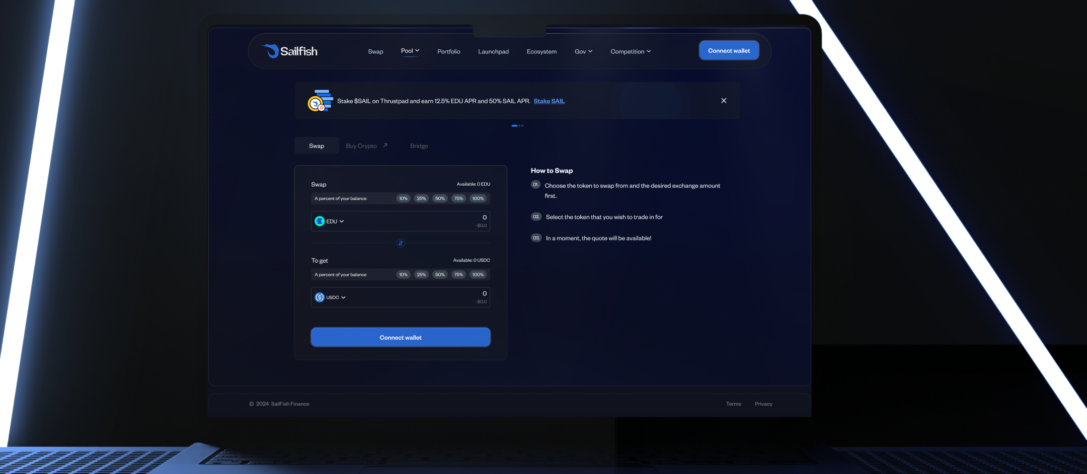 Sailfish landing page