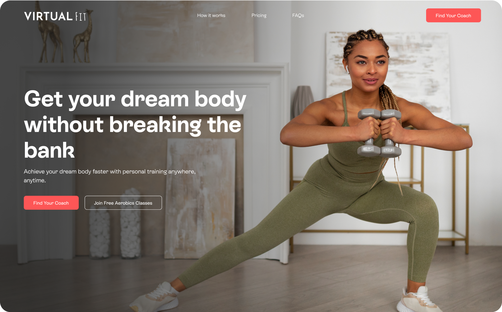 Virtual Fit landing page
